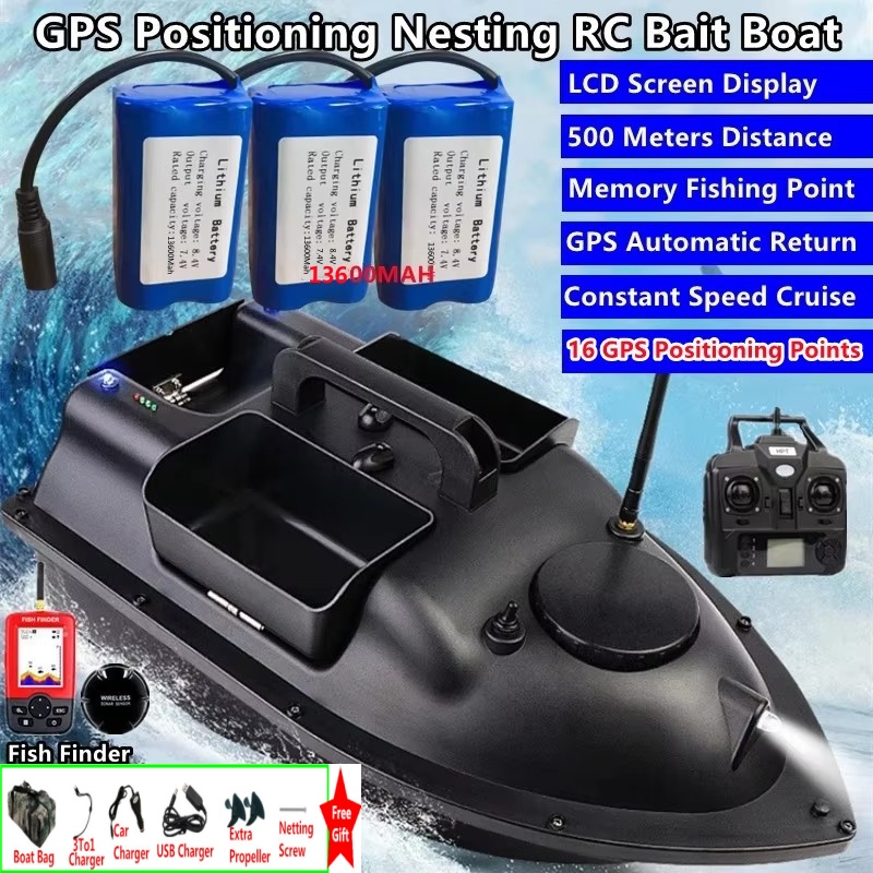 Perahu Umpan Pancing RC dengan - Fishing Boat Depth Finder ulasan dan harga