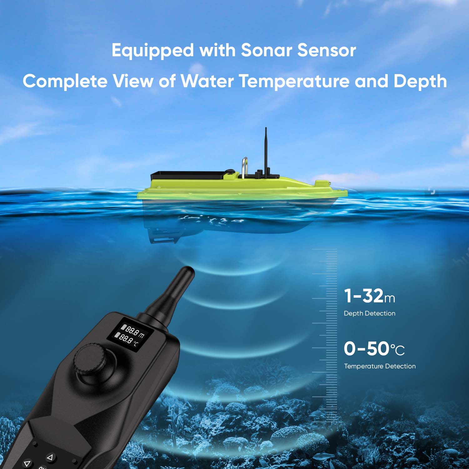 Perahu Umpan Pancing RC dengan - Fishing Boat Gps ulasan dan harga