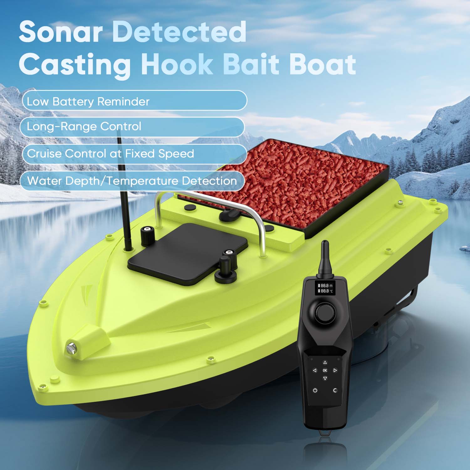 Perahu Umpan Pancing RC dengan - Fishing Boat Gps ulasan dan harga